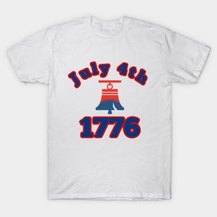 4th of July 1776 Liberty Bell Patriotic Design T-Shirt